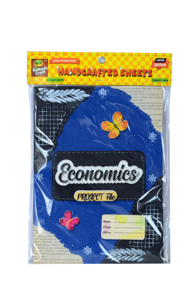 KOMODO Handcrafted Sheets / Economics / A4 Size Sheets / 180 GSM / Pack For 10 Sheets / Ideal For School Project , Stationery / Students - Image 2