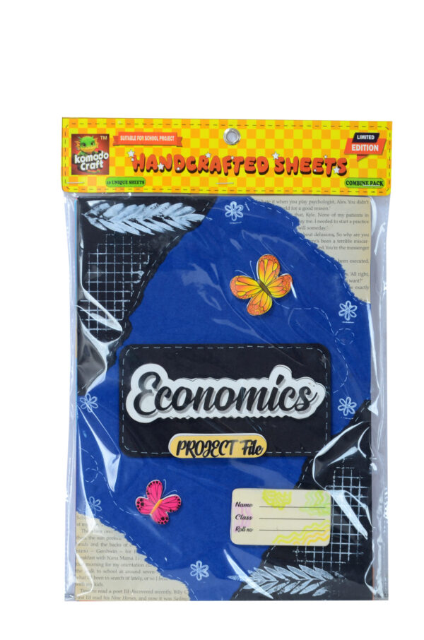 KOMODO Handcrafted Sheets / Economics / A4 Size Sheets / 180 GSM / Pack For 10 Sheets / Ideal For School Project , Stationery / Students - Image 2
