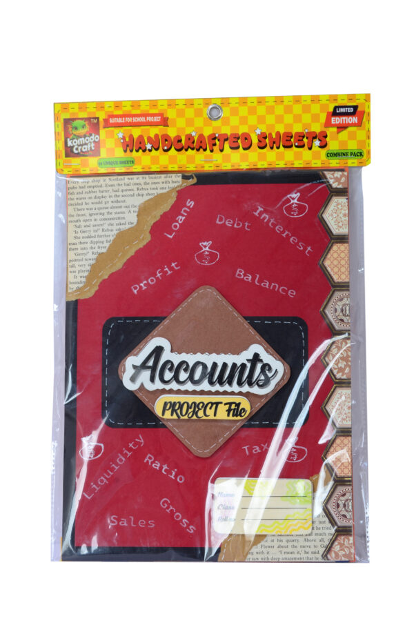 KOMODO Handcrafted Sheets / Account / A4 Size Sheets / 180 GSM / Pack For 10 Sheets / Ideal For School Project , Stationery / Students - Image 2