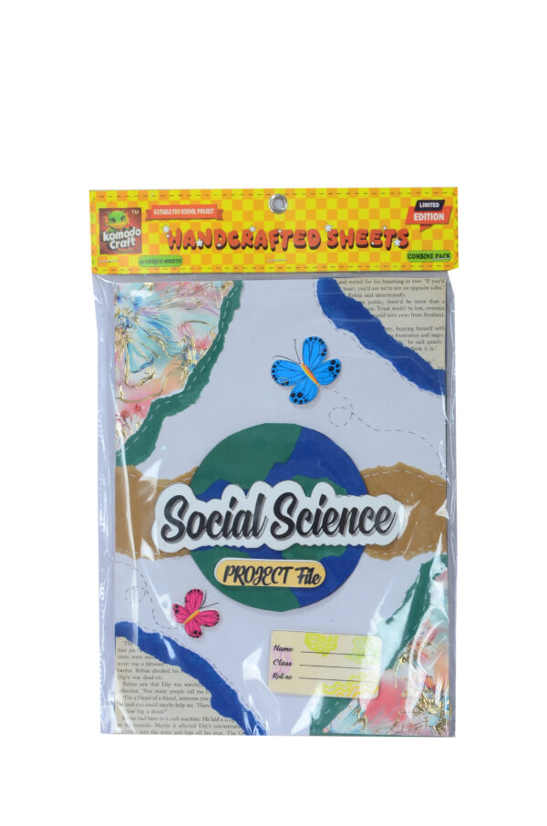 KOMODO Handcrafted Sheets / Social Science / A4 Size Sheets / 180 GSM / Pack For 10 Sheets / Ideal For School Project , Stationery / Students - Image 2