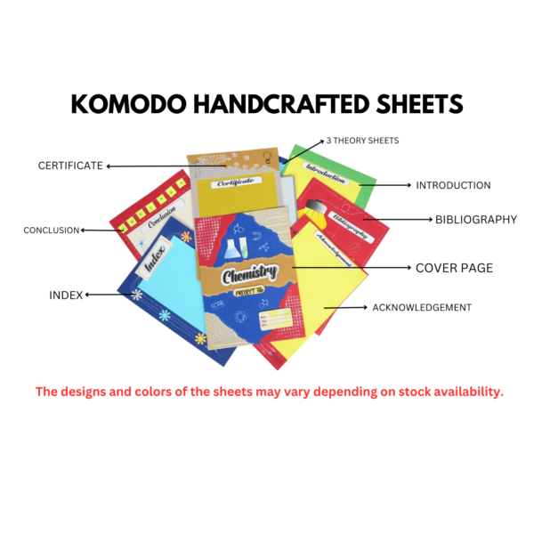 KOMODO Handcrafted Sheets / Chemistry / A4 Size Sheets / 180 GSM / Pack For 10 Sheets / Ideal For School Project , Stationery / Students - Image 4