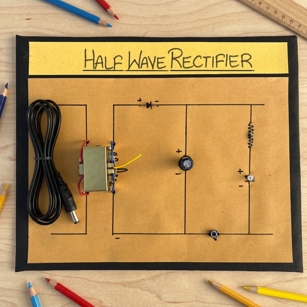 Komodo Craft Half Wave Rectifier Model | AC to DC Converter Science Project Kit | Working Electronics Model with Transformer, Diode & Capacitor | STEM Educational Kit for Students - Image 4