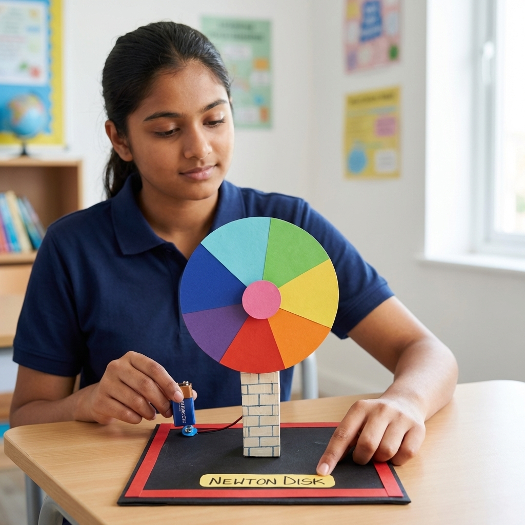 Komodo Craft Newton Disk science project model for physics colour mixing experiment