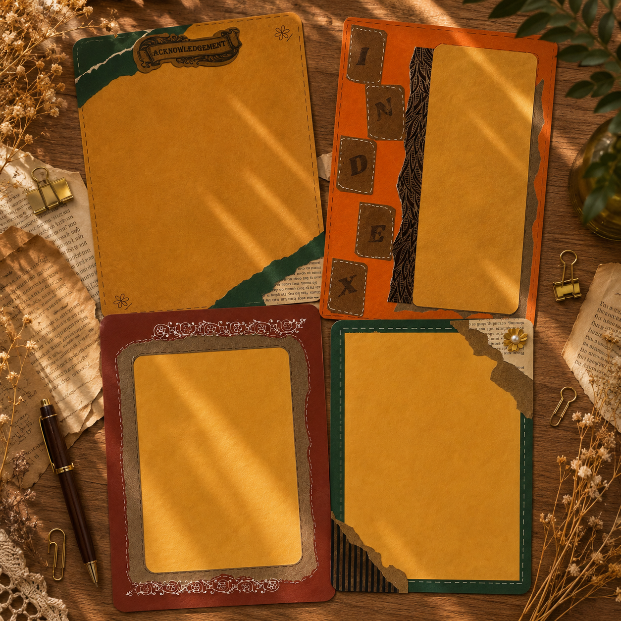 Handmade Designer Project Sheets A4 Size – Aesthetic Ruled Papers for School Assignments & Creative Work - Image 6
