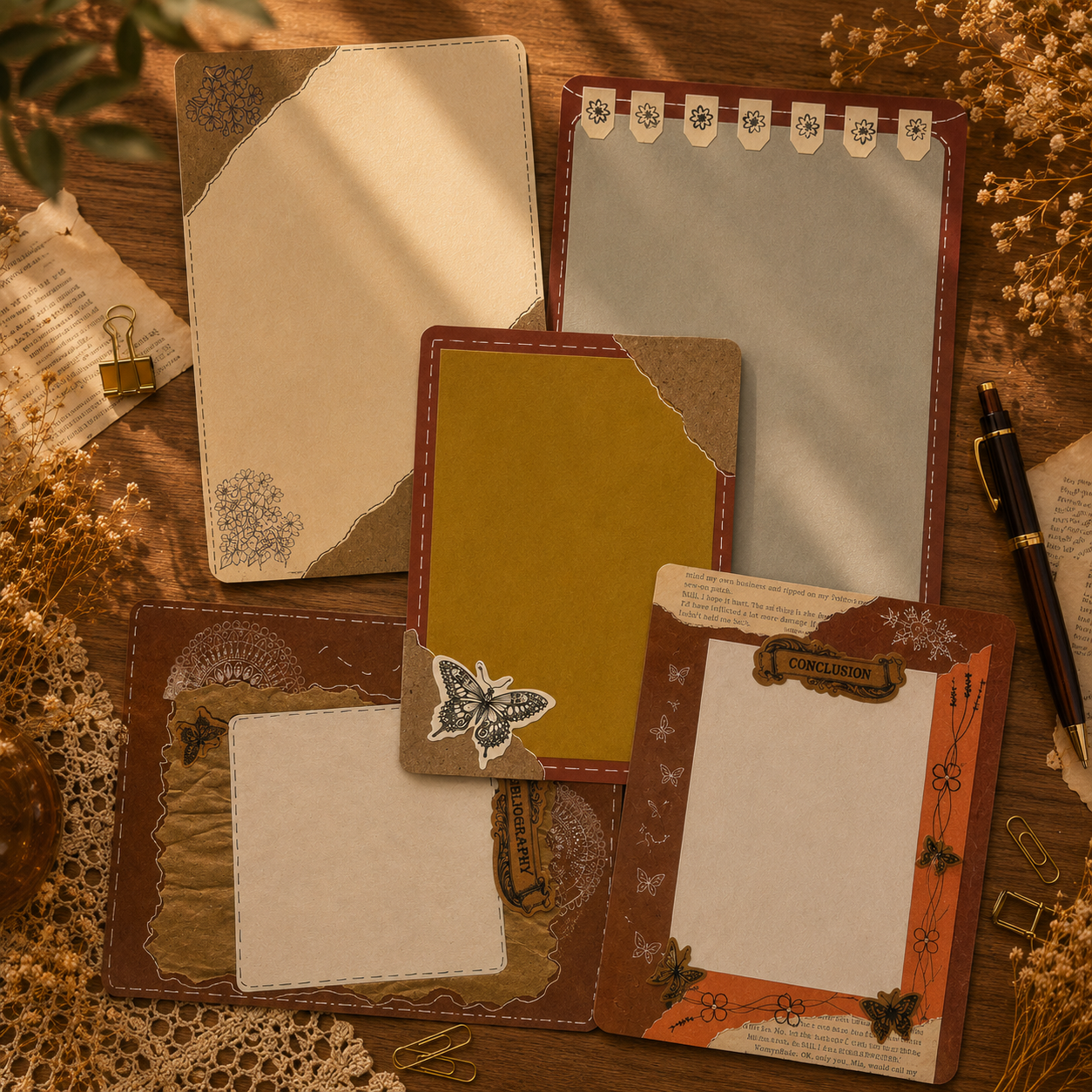 Handmade Designer Project Sheets A4 Size – Aesthetic Ruled Papers for School Assignments & Creative Work - Image 5